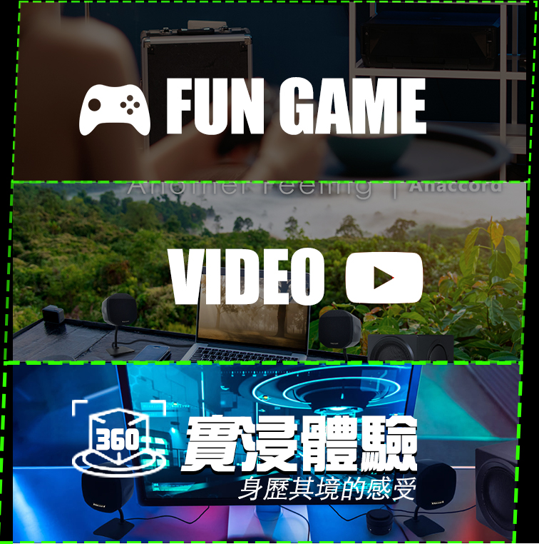 Anaccord 雅那歌音響 SUB-2.1 | 無線藍牙連線 | 2.1聲道重低音喇叭三件組 | 桌上型影音娛樂首選｜家樂福線上, , large