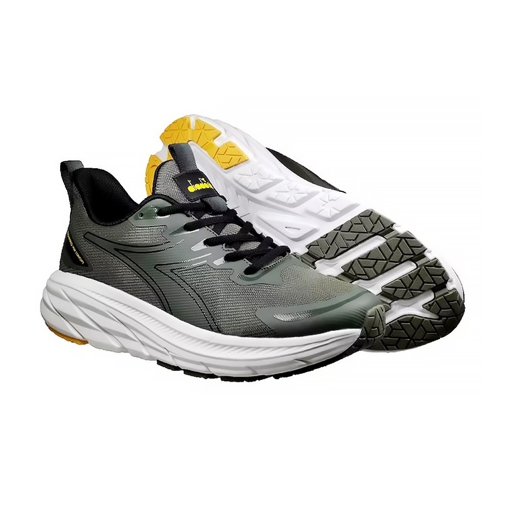 DIADORA迪亞多那 專業避震慢跑鞋 男運動鞋 男鞋 寬楦 透氣 散熱 厚底 吸震 回彈 足弓支撐 止滑 黑藍 綠, , large