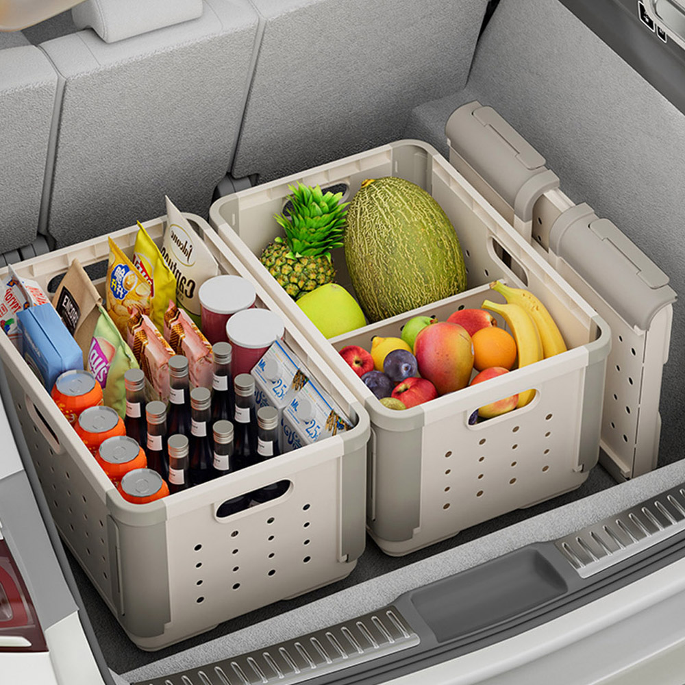 【AOTTO】多功能拆卸隔板折疊收納籃(AL-013), , large