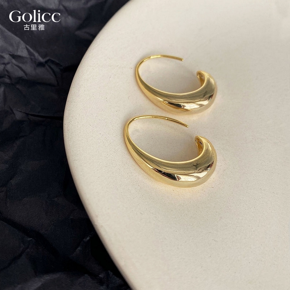 【Gulicc 】古莉可 耳環 韓國東大門 弧形耳環, , large