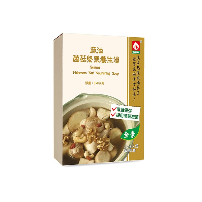 台塑讚 麻油菌菇堅果養生湯850g(全素), , large