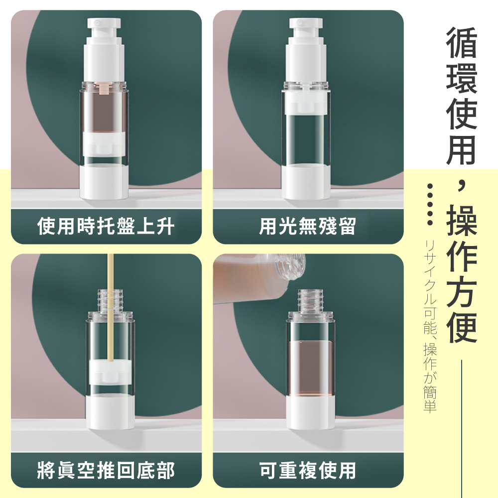 [夢巴黎]  真空分裝瓶 分裝瓶 噴霧瓶 真空罐 乳液瓶 真空瓶 噴瓶 分裝罐 旅行分裝瓶 乳液分裝瓶 噴霧罐 旅行組, , large
