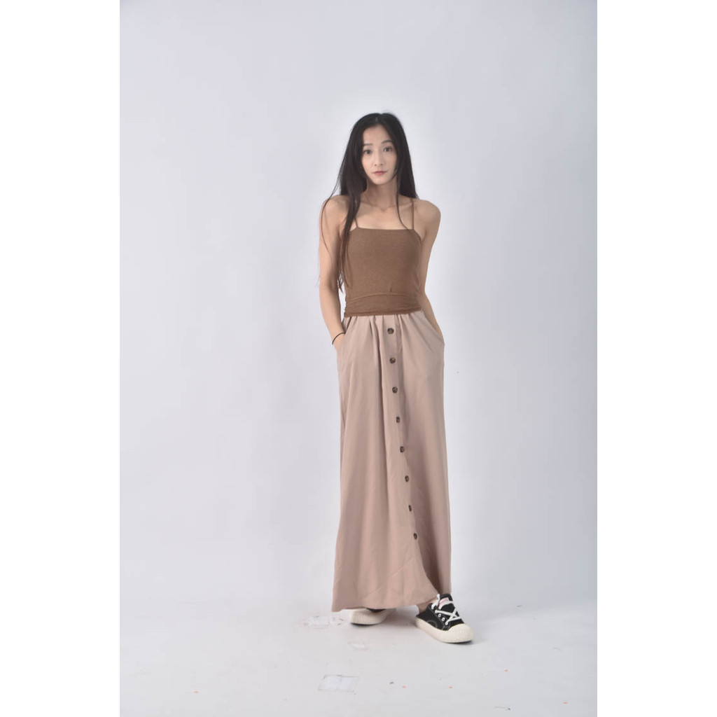 (XS（含）以下) 2 two day質感收腰棕色綁帶洋裝二手衣