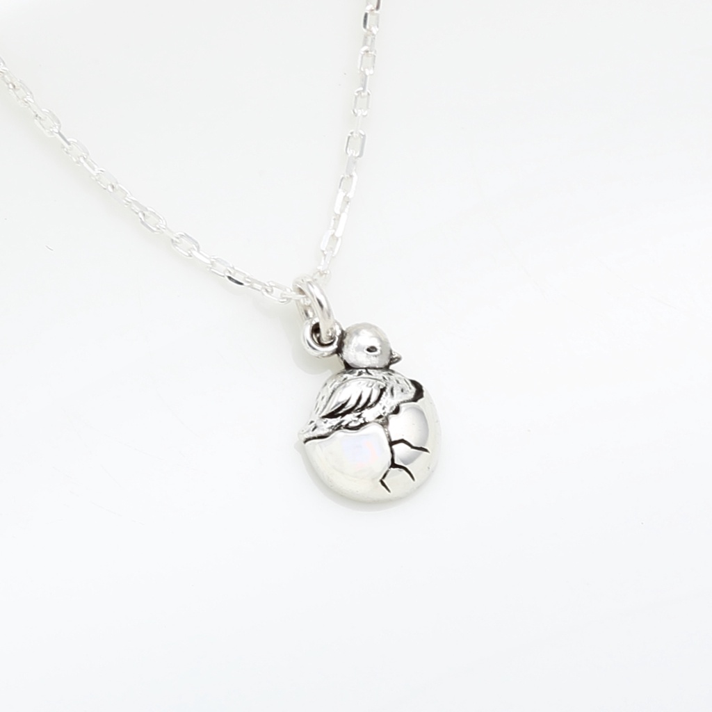 【Angel & Me】Break Baby Bird Egg s925 sterling silver necklace Birthday gift, , large