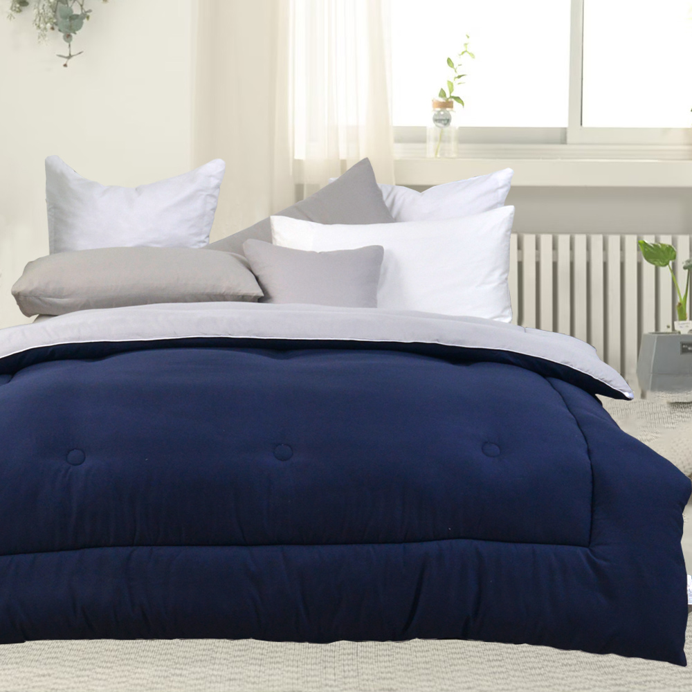 【寢室安居】韓系石墨烯銀離子抗菌可水洗冬被-綻海藍, , large