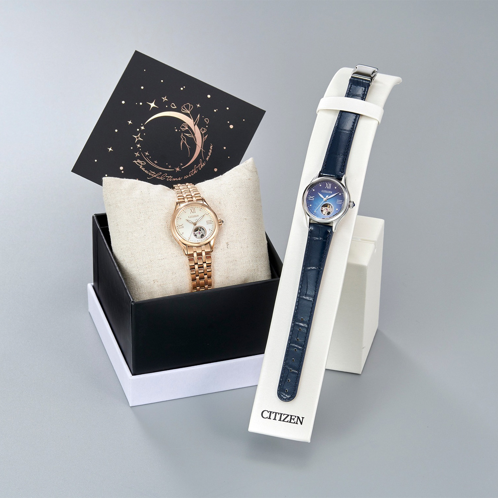 CITIZEN 星辰 小鏤空優雅機械女錶-玫瑰金/28.5mm PR1043-80P, , large