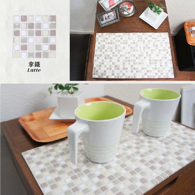 日本製 馬賽克磚 10片1組【水果糖】3M背膠 自黏磁磚 美濃燒 【小片磁磚】獨家商品 日本手作磁磚貼, , large