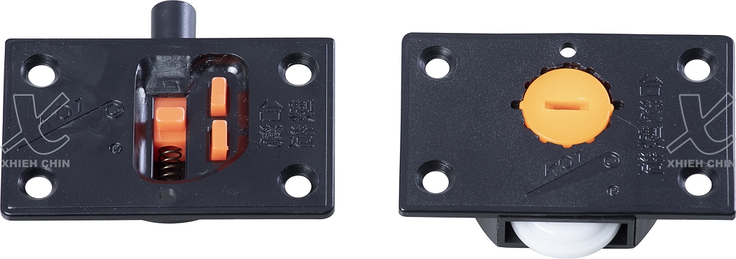 【協進五金】櫃門上輪 黑色, , large