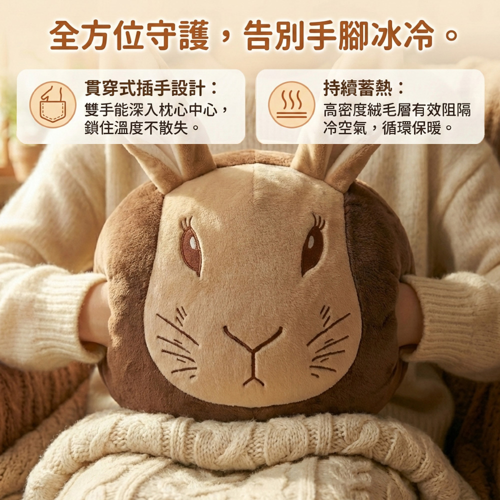 【世豐】Peter Rabbit比得兔造型暖手枕, , large