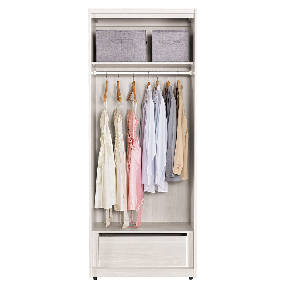 【Hampton 漢汀堡】尼蕾2.7尺單吊衣櫥, , large