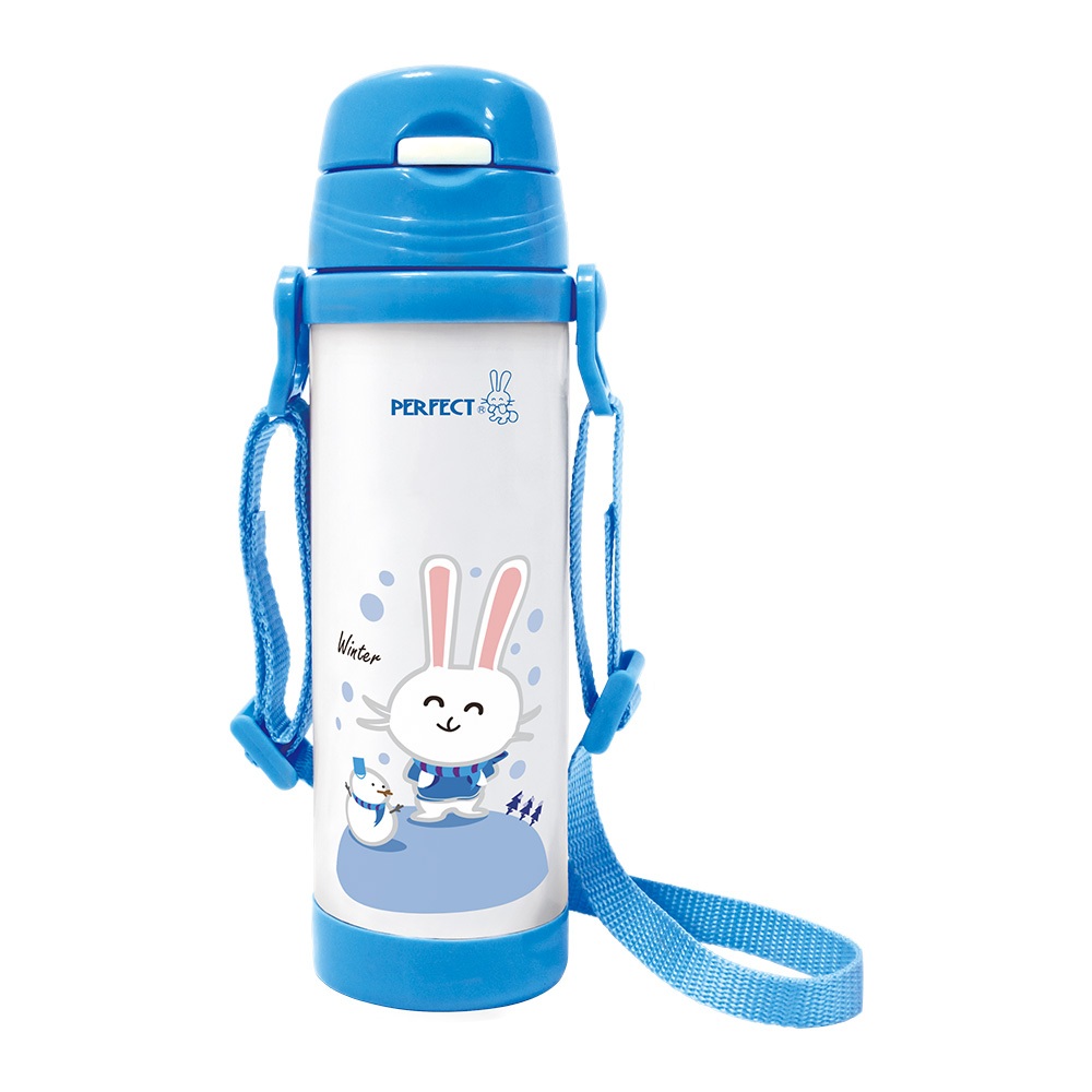 PERFECT 理想牌 金緻316不鏽鋼學生真空保溫杯 粉藍色500cc-Leidea樂德兒, , large