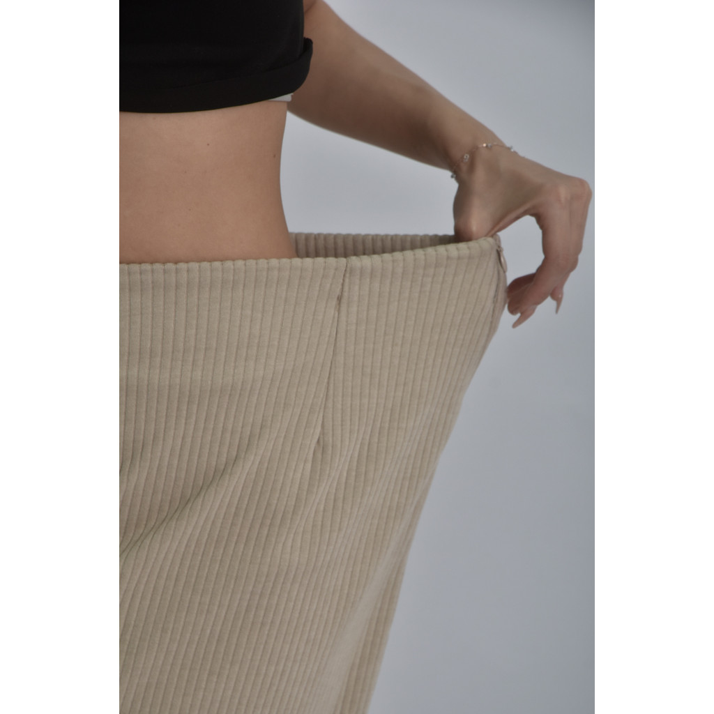 (F) 質感素面杏色長裙二手衣, , large