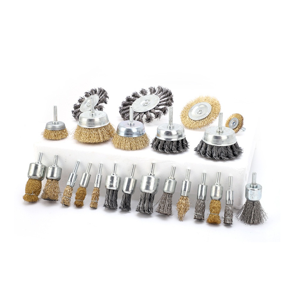 6mm柄 帶柄齊頭刷 (筆型刷 平型刷 鋼絲輪 拋光刷) 除鏽 工業用鋼刷 研磨, , large