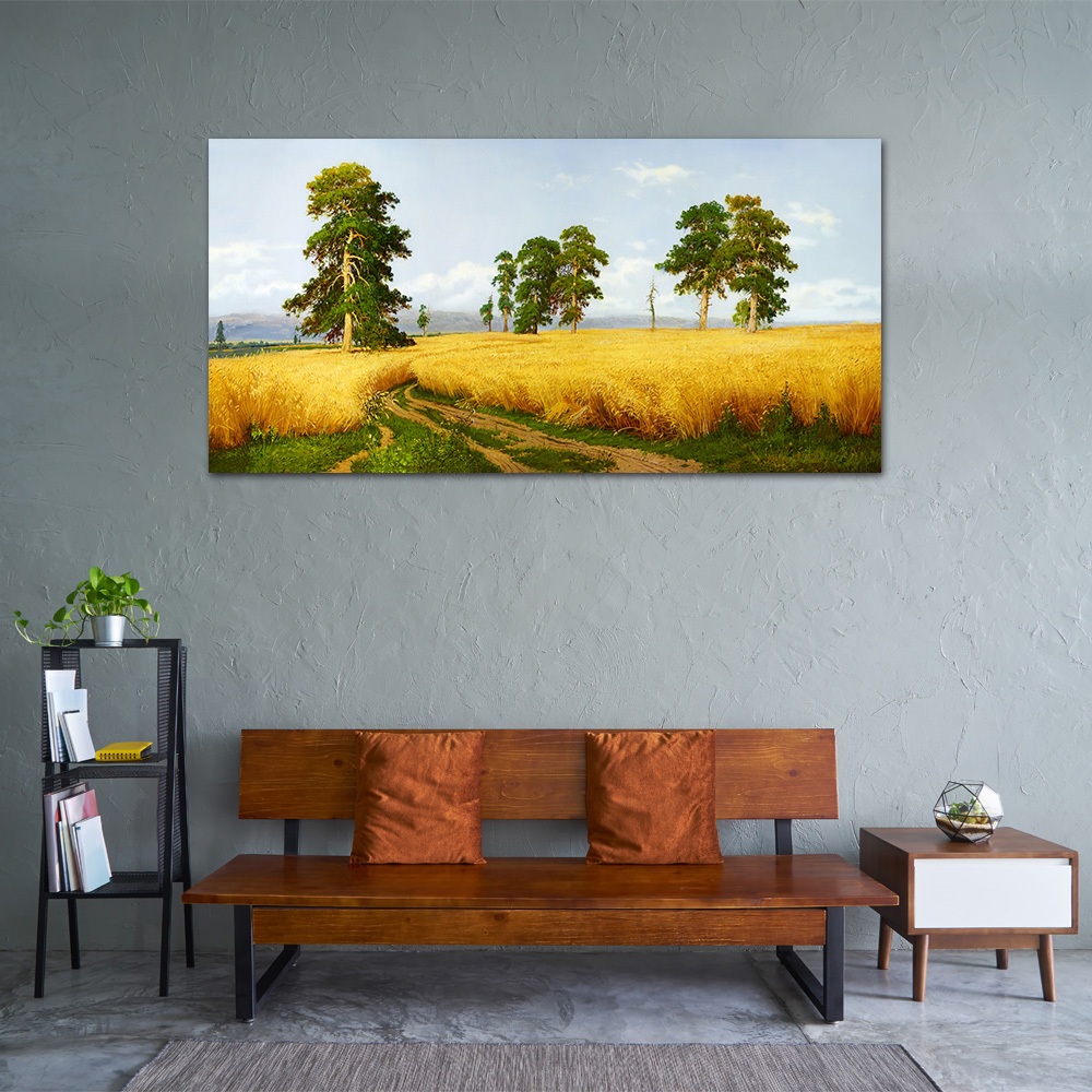 【御畫房】稻穀豐收 國家一級畫師手繪油畫60&times;120cm(VF-143), , large