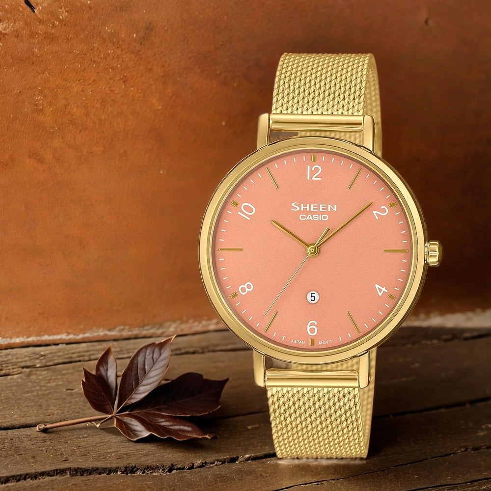 CASIO 卡西歐 SHEEN 米蘭帶優雅女錶 SHE-4562GM-4A, , large