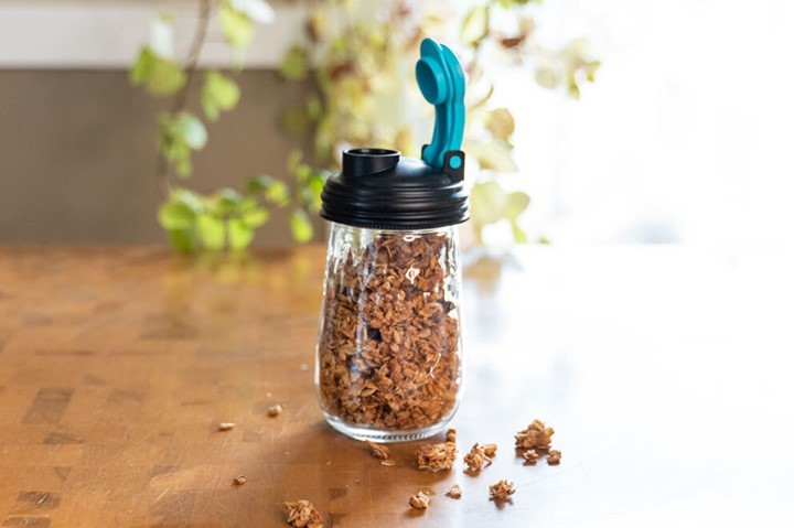 reCAP® Mason Jars Lid POUR cap 藍黑色寬口梅森罐專用飲料杯蓋 全新升級防漏/飲料隨行杯/提把蓋/飲料蓋/冷水壺, , large