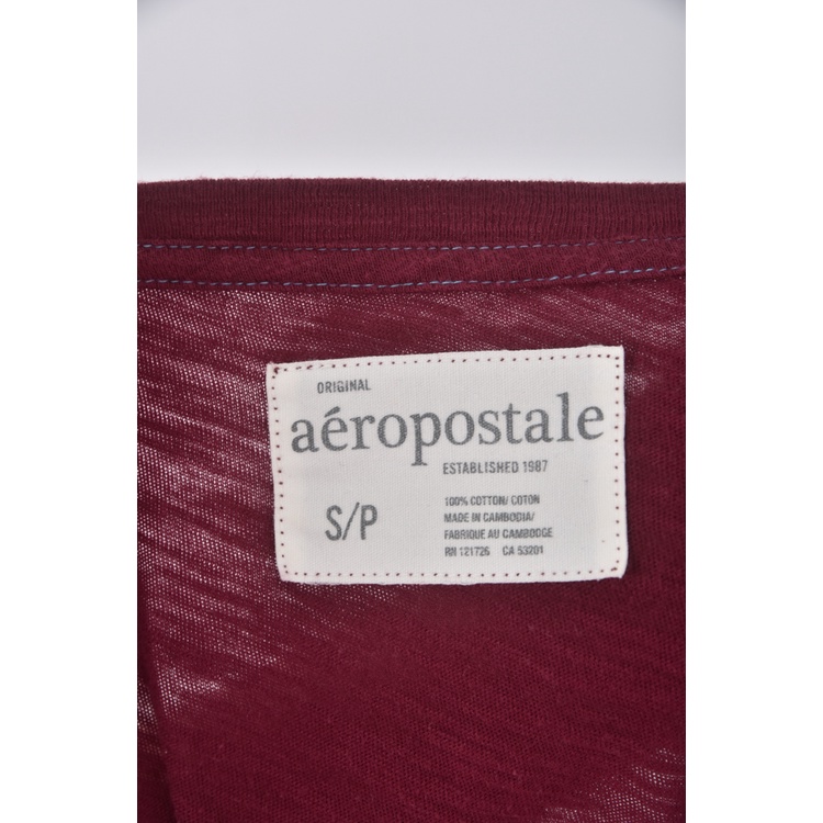 (S) aeropostale印花紅色短袖上衣二手衣, , large