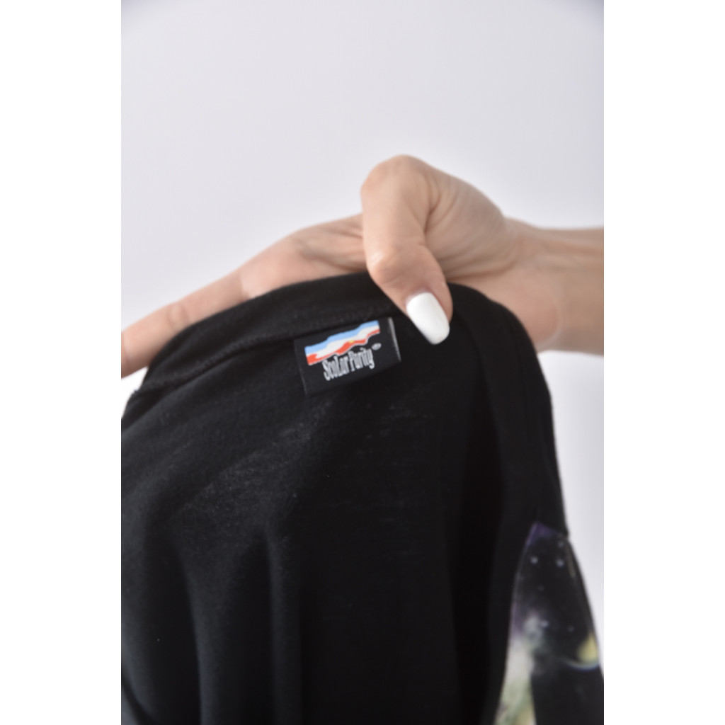 (M) scolar parity棉質星星黑色短袖上衣二手衣, , large