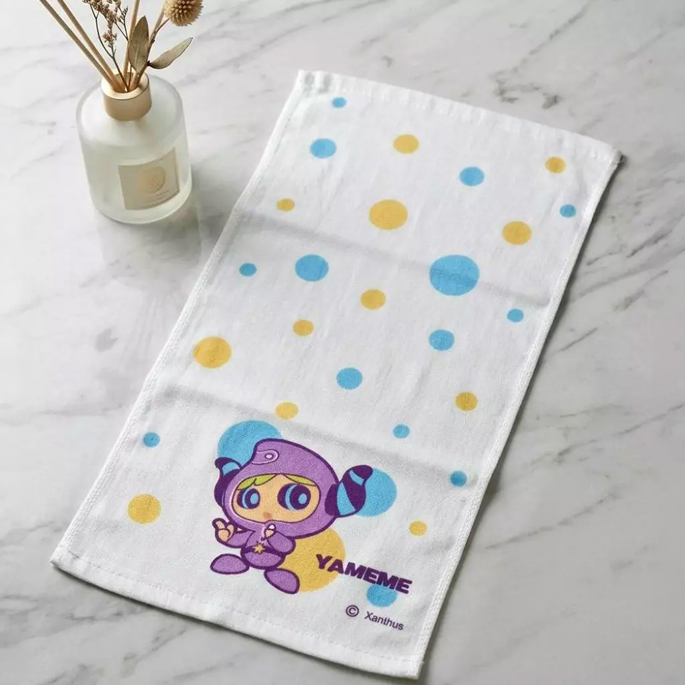 Kaimei Cotton | MIT  Cute Dual-Texture (Half-Gauze, Half-Cotton) Yameme Children&rsquo;s Towel, , large
