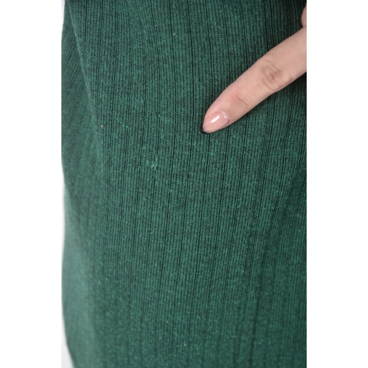 (F) yecca vecca針織排扣綠色長袖上衣二手衣, , large