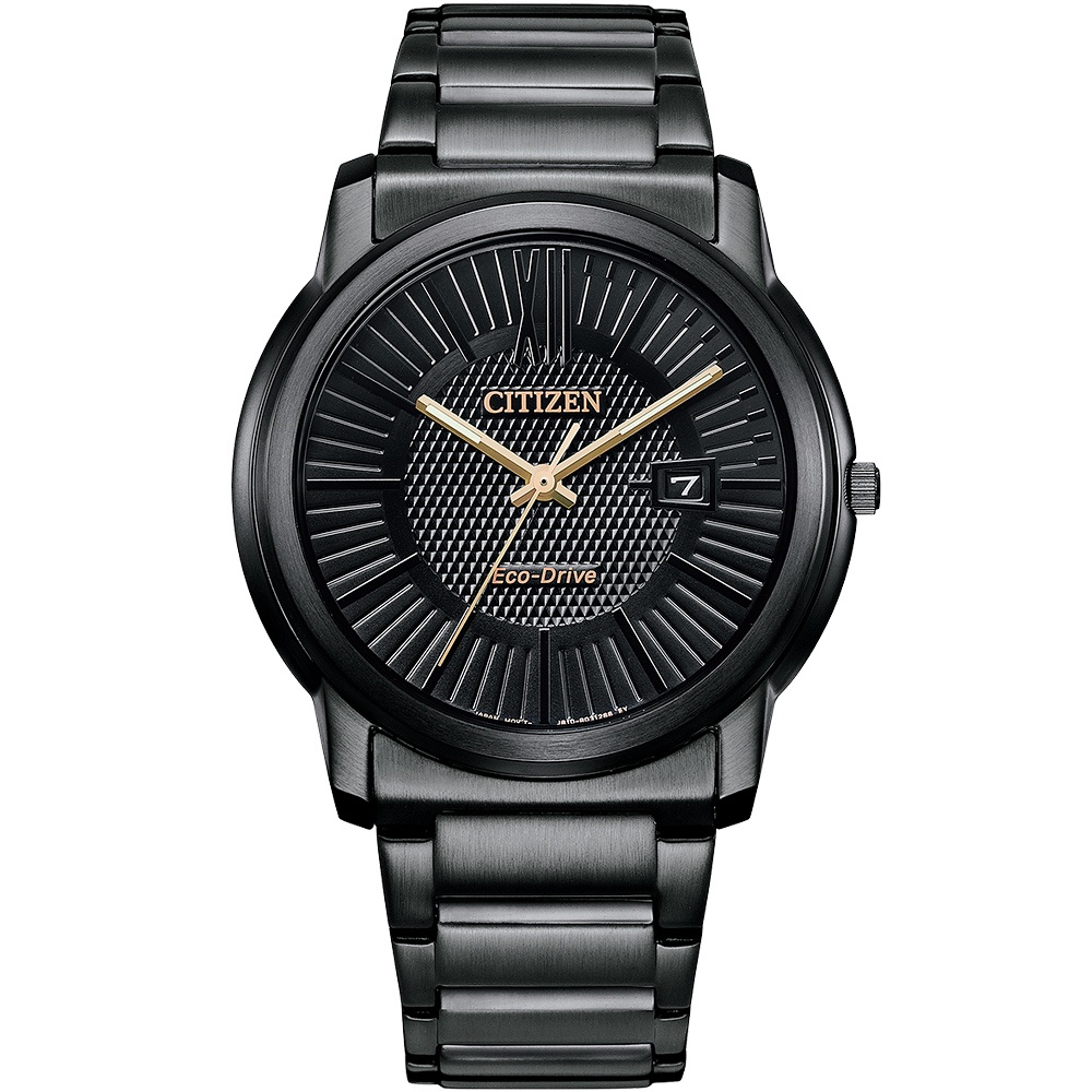 CITIZEN 星辰 光動能簡約大三針手錶-42mm AW1217-83E, , large
