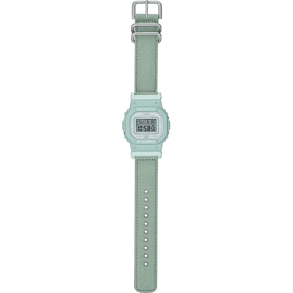 CASIO 卡西歐 G-SHOCK 自然系列 湖水藍 布質錶帶方型女錶 GMD-S5600CT-3, , large
