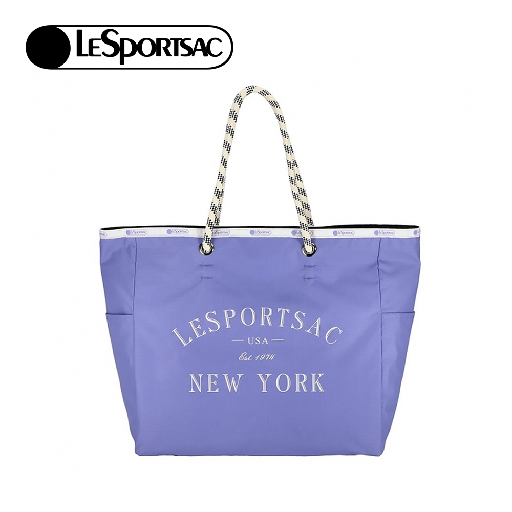 |快速出貨|Lesportsac Large 2 Way Tote 大型雙面托特包/ 藍紫色簡約風, , large