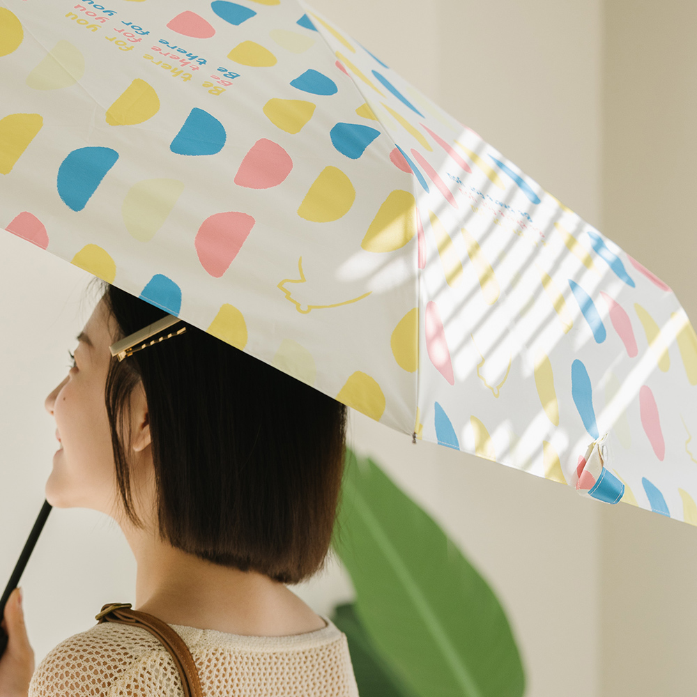 【rento】UV Protection Automatic Umbrella with Black Coating – Half Circle, , large