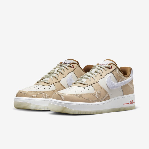 Kixpress-Nike Wmns Air Force 1 07 LX 女 休閒鞋 經典 毛絨 刺繡 奶茶 白 [FD4341-101], , large