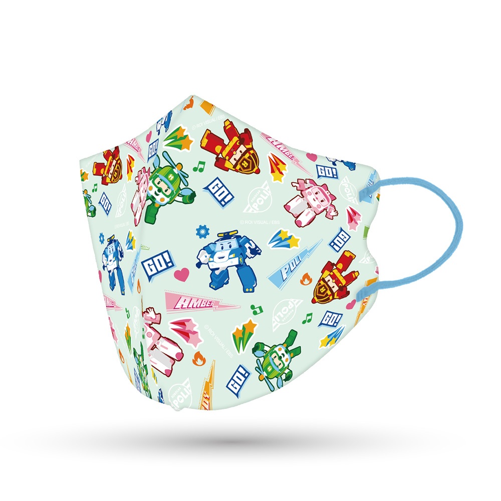 【悠森兒】POLI波力 3D立體兒童醫用口罩25入-希望之星, , large