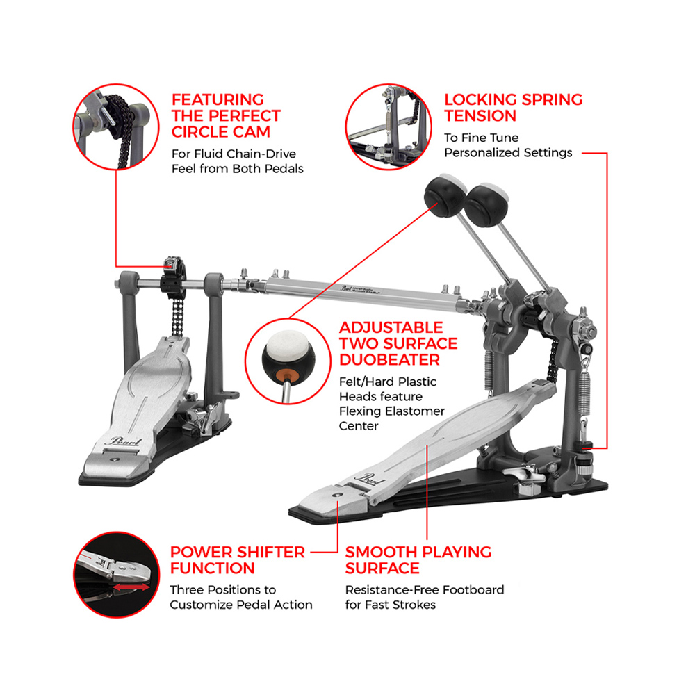 Pearl P-1032 雙踏 (黑款) ELIMINATORSOLO【敦煌樂器】, , large