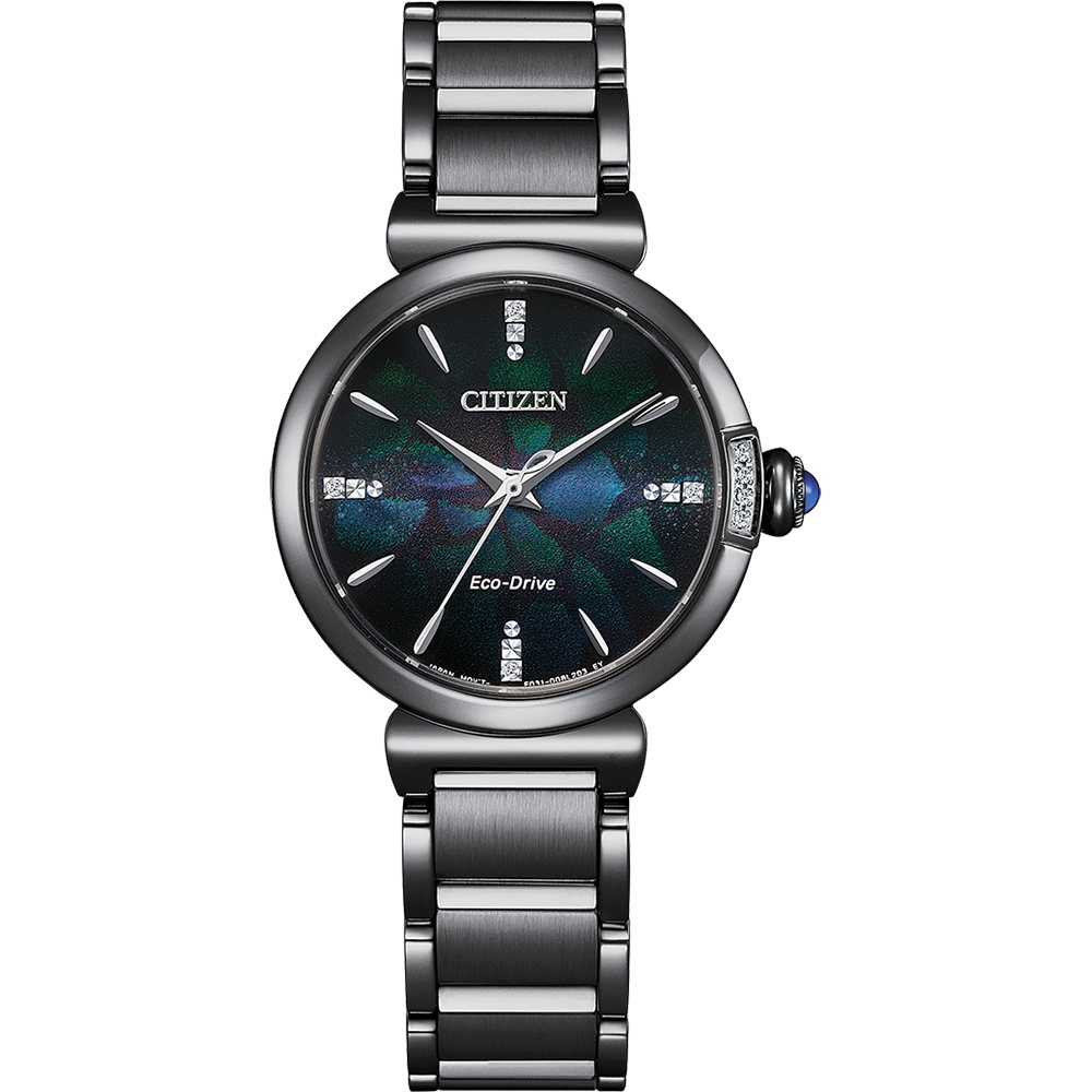 CITIZEN 星辰 100週年限量宇宙幻彩 L系列鑽石光動能女錶 EM1067-88E, , large