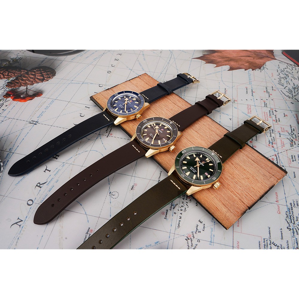RADO 雷達 庫克船長青銅自動機械腕錶-42mm R32504205, , large