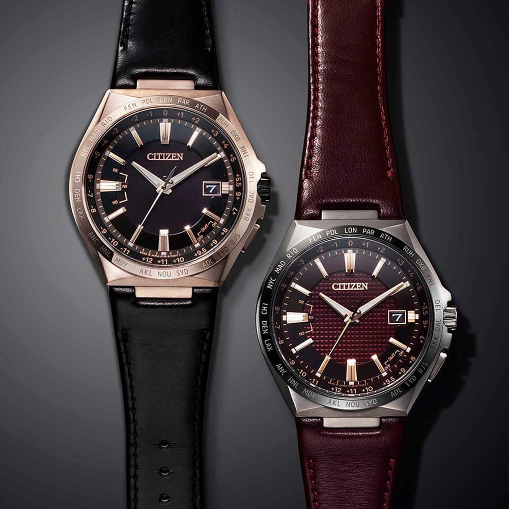 CITIZEN 星辰 限量 光動能電波萬年曆手錶 CB0217-04E, , large