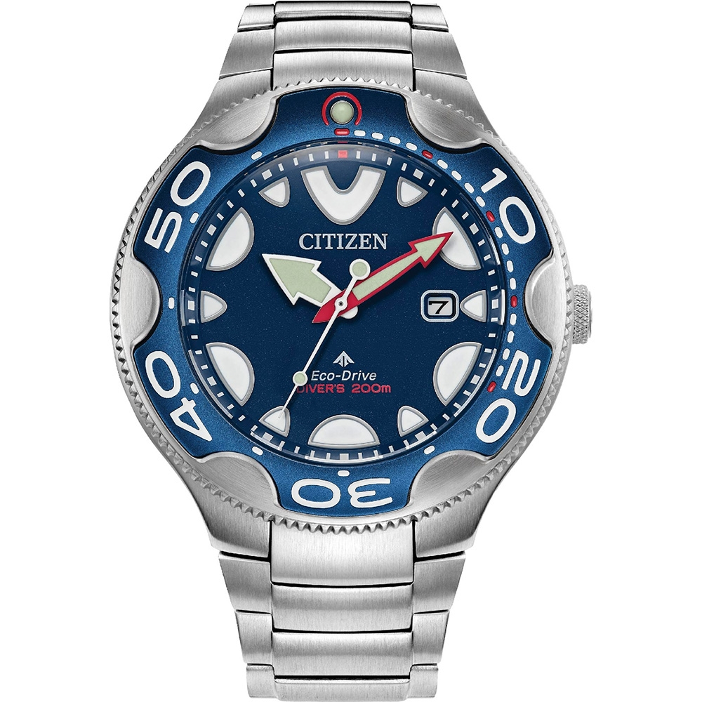CITIZEN 星辰 PROMASTER 虎鯨 光動能200米潛水錶-46mm BN0231-52L, , large