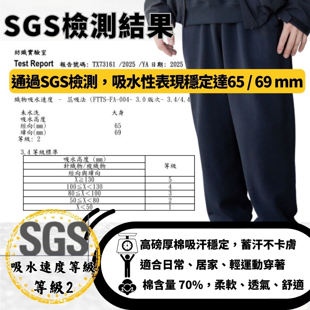 【億子洪】SGS雙認證 310G厚磅束腳棉長褲  灰綠色-L【P18】, , large