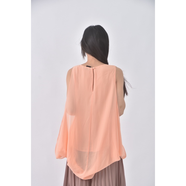 (S) iroo質感無袖橘色上衣二手衣, , large