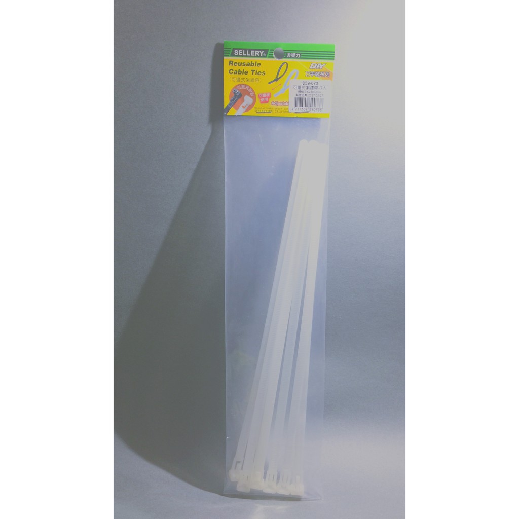 舍樂力 可退式紮線帶 7入 7.6*300mm(S59-073)