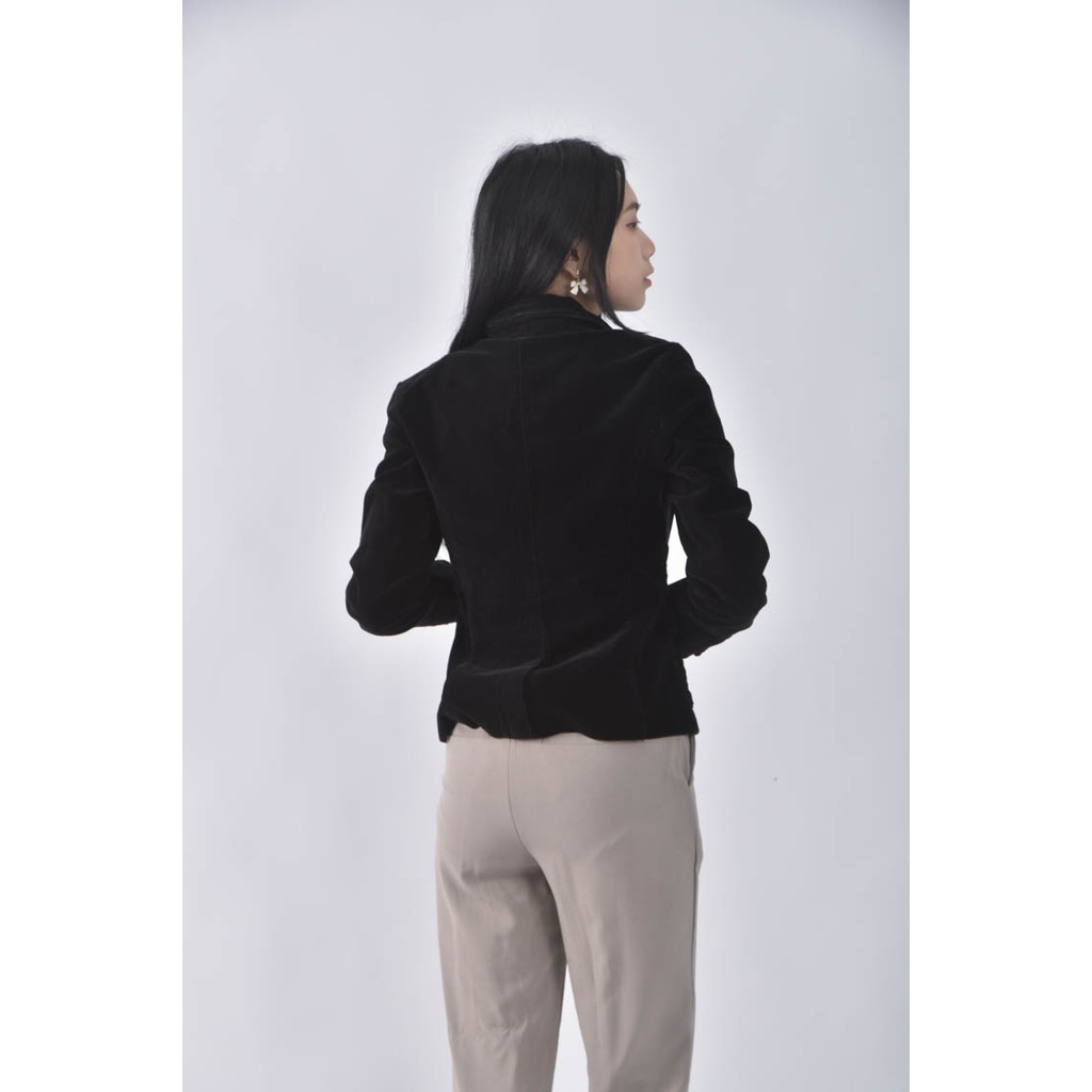(S) ritta emma排扣黑色外套二手衣, , large