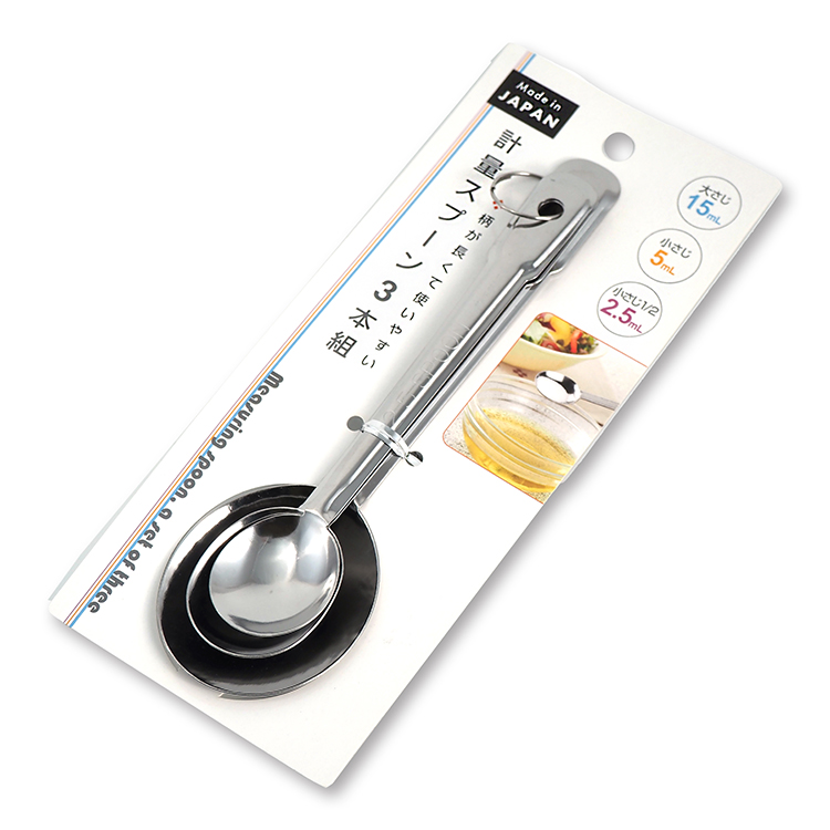 日本製不鏽鋼計量匙組-3入X3卡, , large