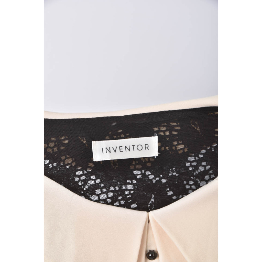 (S) 【又又私服】inventor質感蕾絲圓領黑色長袖上衣二手衣, , large