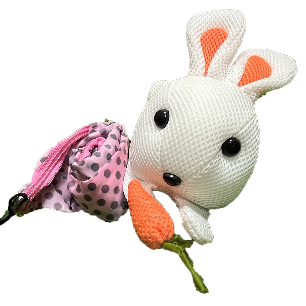 【可愛造型 可機洗 透氣抗菌】小白兔 零錢包 吊飾 鑰匙圈吊飾 禮物 交換禮物 包包吊飾【加贈購物袋顏色隨機】, , large