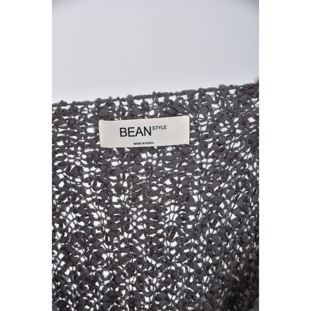 (L) bean style韓牌針織灰色長袖上衣二手衣, , large