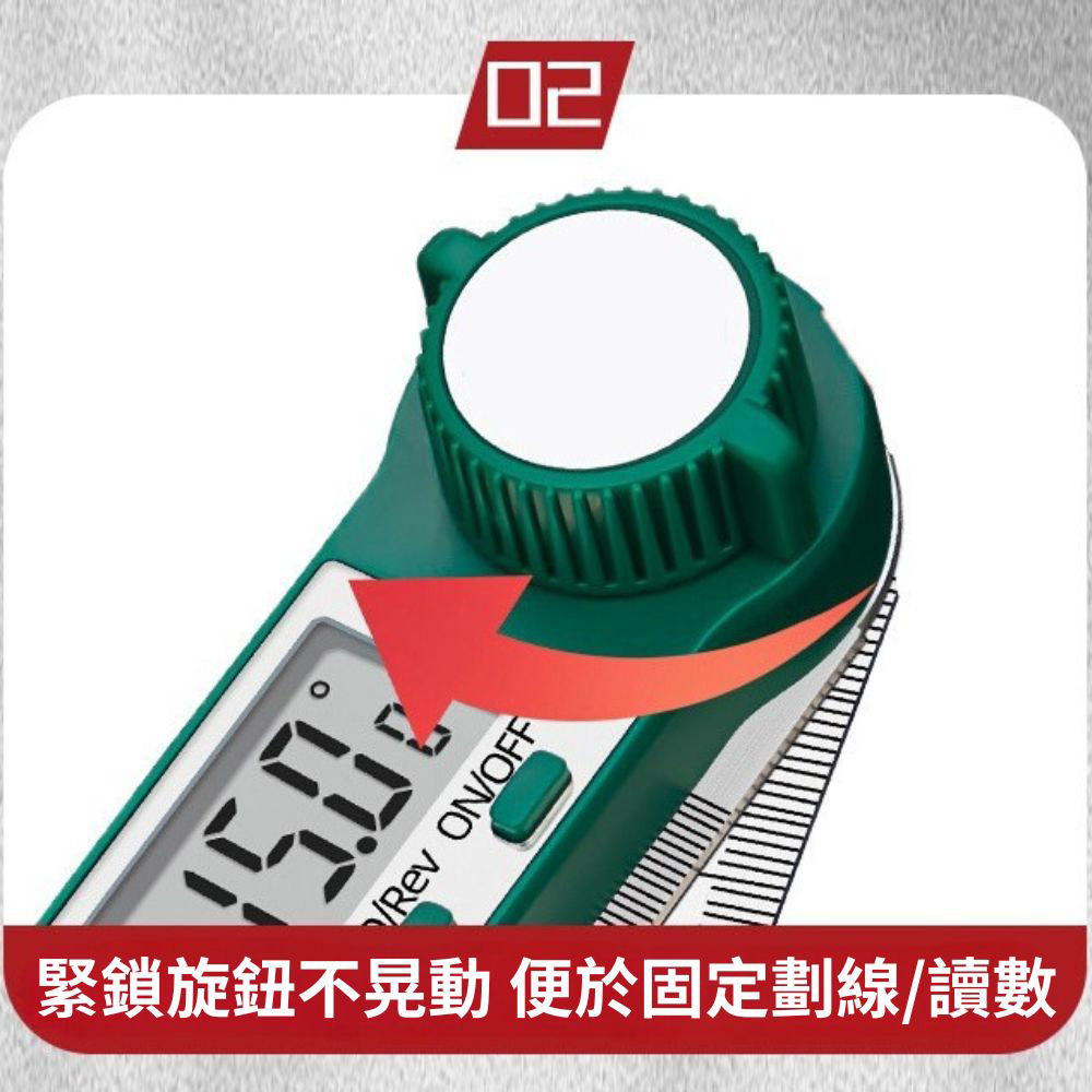 Digital angle ruler &ndash; white/black (plastic) 200mm, , large