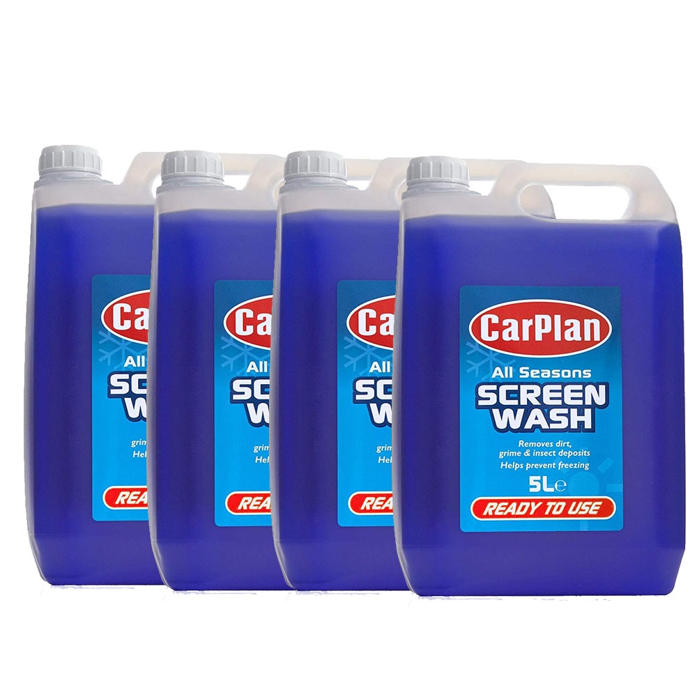 英國CarPlan  Screen Wash 預混式雨刷水(5L)  4入組 免加水雨刷精, , large