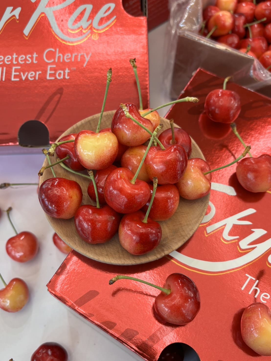 Skylar Rae® Caramel Strawberry White Cherries from Chile, , large