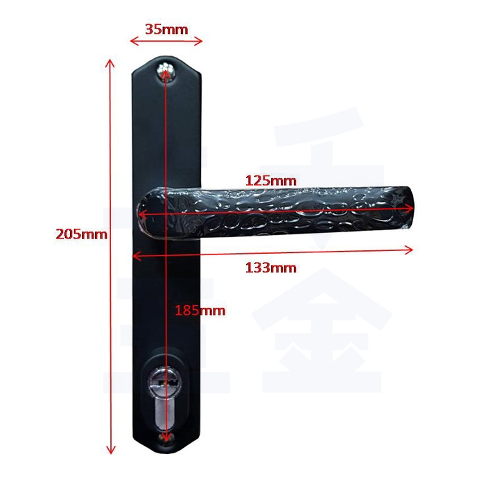 鴻星 通風門鎖 門鎖 二片式 三合一 通風門鎖 裝置距離30mm 適用門厚36-44mm, , large