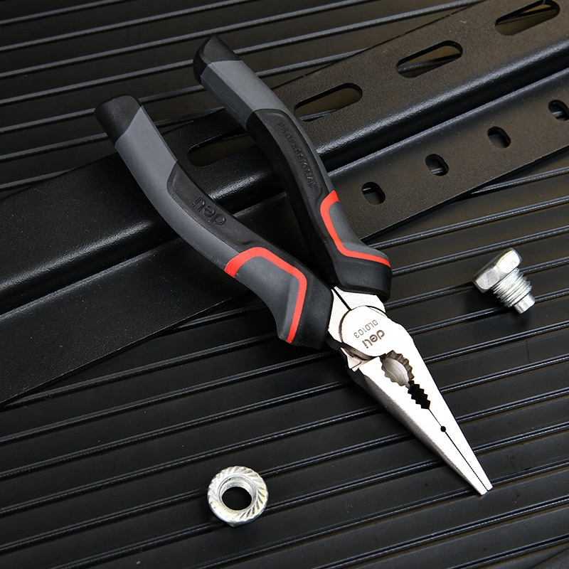 【得力工具 deli tools】專業尖嘴鉗 專業款 PRO系列-8"專業尖嘴鉗, , large