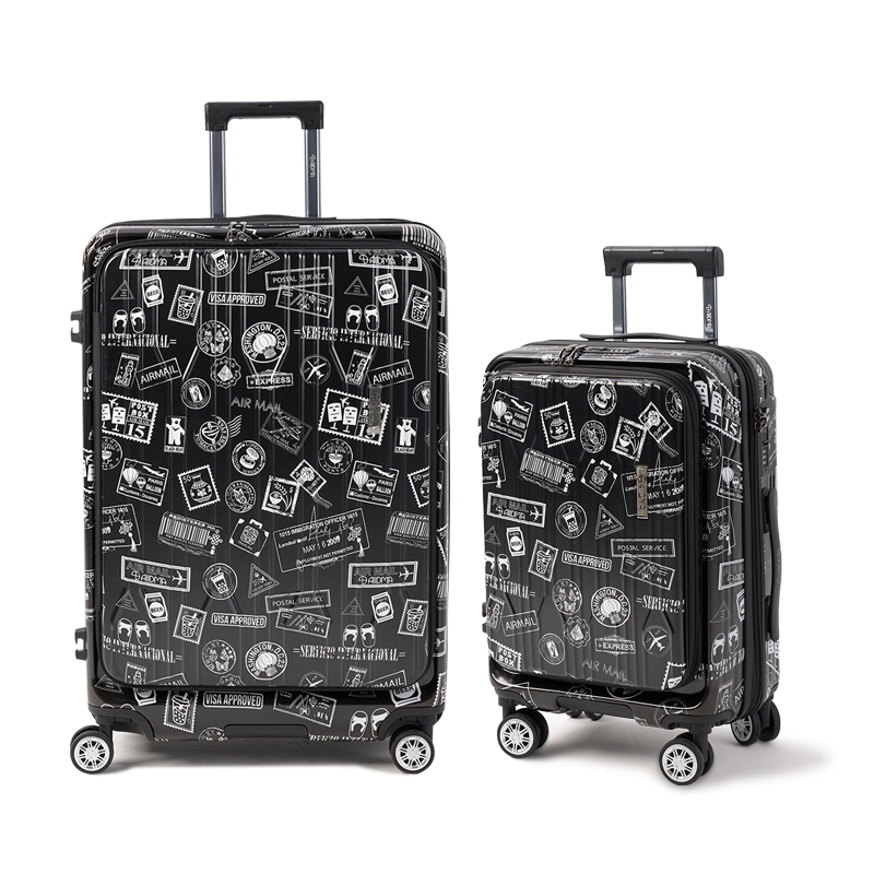 【Alldma鷗德馬】29吋台味郵戳雙開箱AD25-黑郵(贈保護套CF7), , large