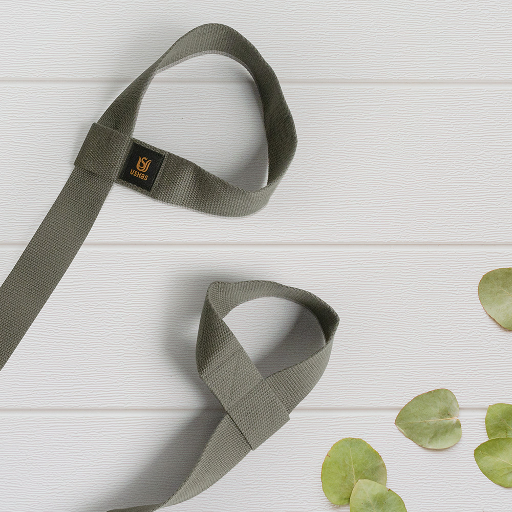 USHaS 丨grey Yoga Storage Rope(135x3.8x0.2cm), , large